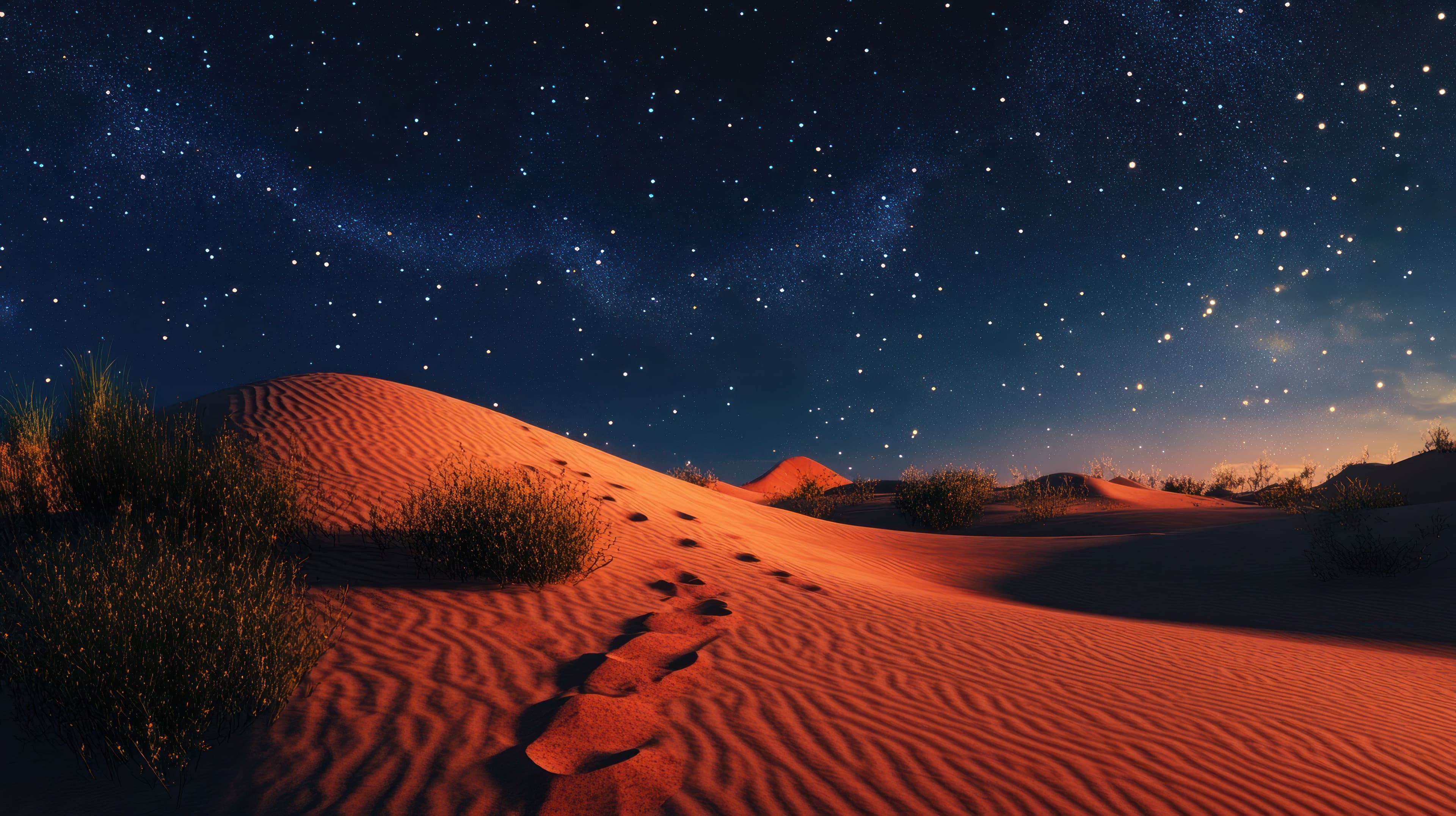 Red Gold Dunes and a Sky Full of Stars